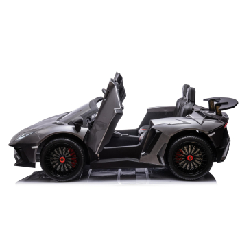 Lamborghini Aventador SV na akumulator dla 2 dzieci Szary + Silnik bezszczotkowy + Pompowane koła + Audio LED